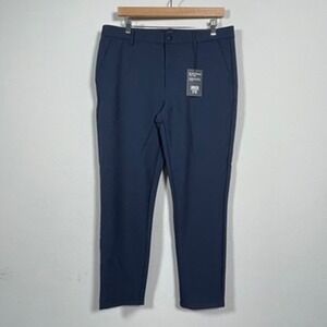 Under 5'10 Performance Pants Mens 33x28 Blue Tech Commuter Super Stretch